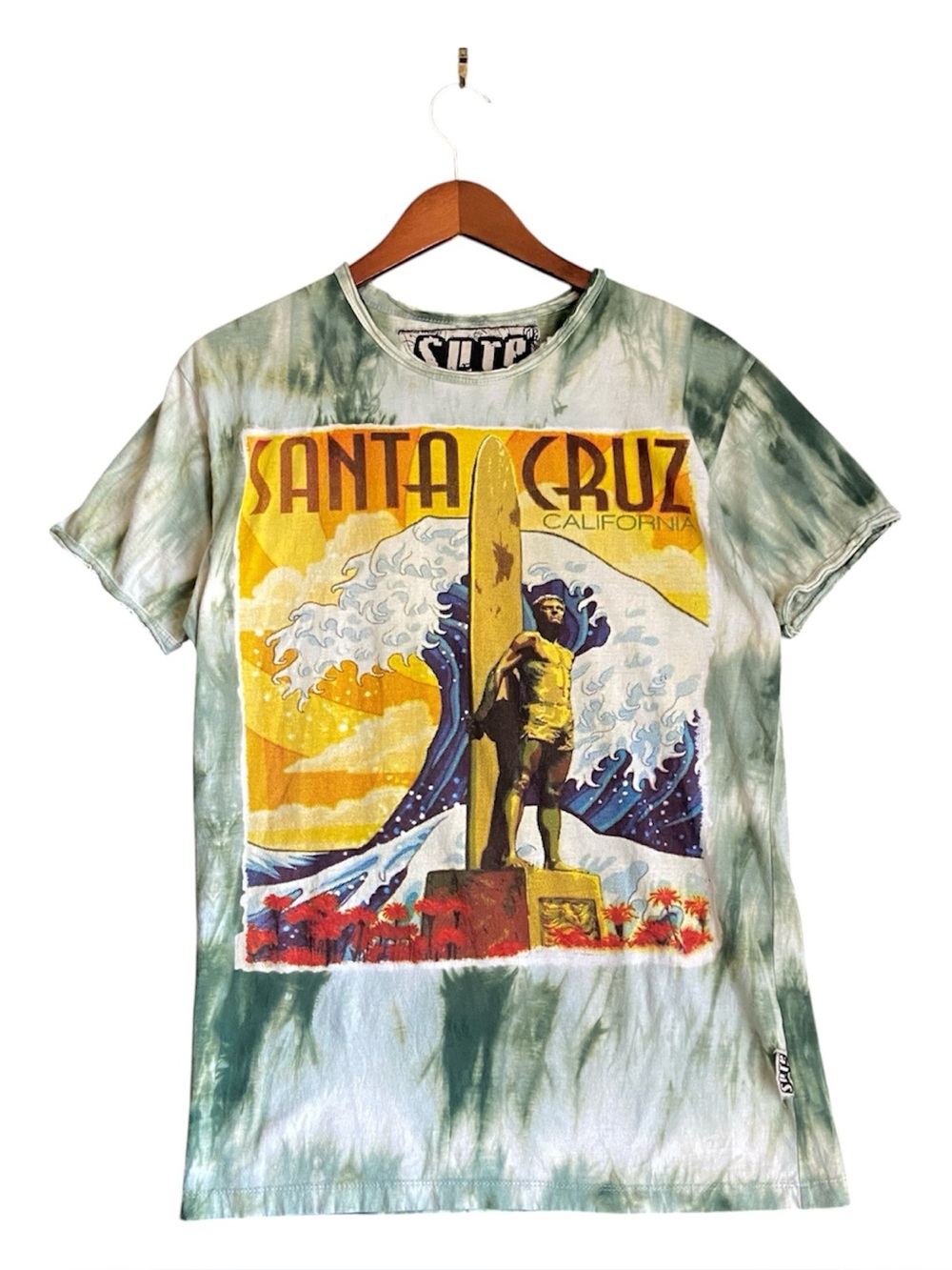 Sure | RARE Men’s y2k Santa Cruz Tie Dye Short Sleeve Graphic Tee | Size M